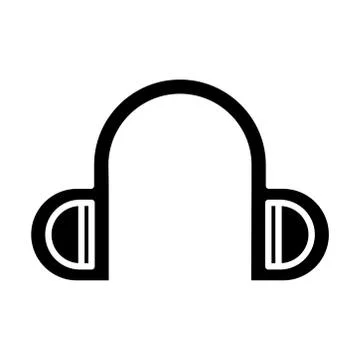 Headphone icon. simple design editable. design vector illustration Ilustração Stock