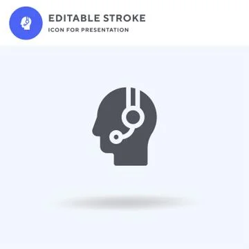 Headphone icon vector, filled flat sign, solid pictogram isolated on white, logo イラスト素材