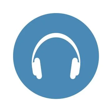 Headphone Icon Vector flat design style Stock-Illustration