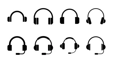 Headphone icon vector. Headset icon symbols Stock Illustration