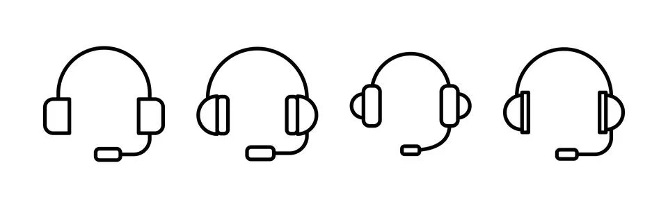 Headphone icon vector. Headset icon symbols Stock Illustration