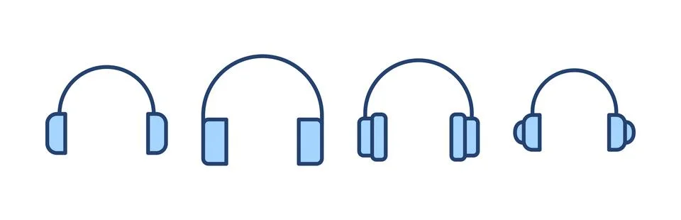 Headphone icon vector. Headvector sign and symbol Stock Illustration