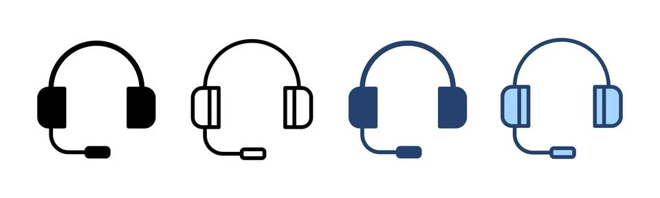 Headphone icon vector. Headvector sign and symbol Stock Illustration