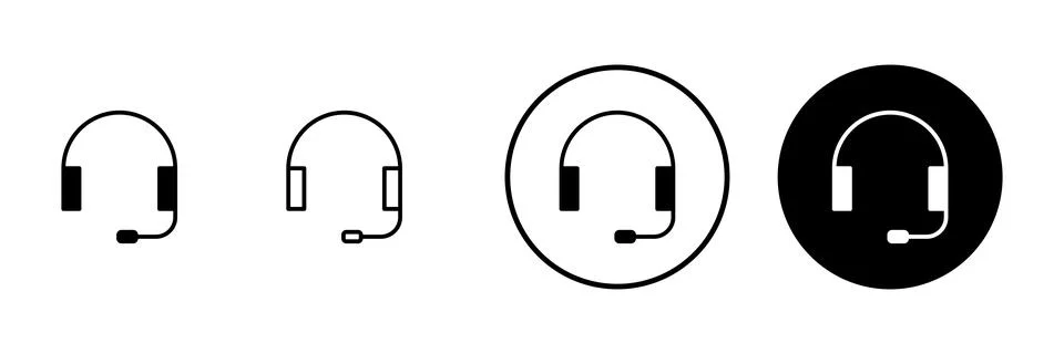 Headphone icon vector. Headvector sign and symbol Stock Illustration