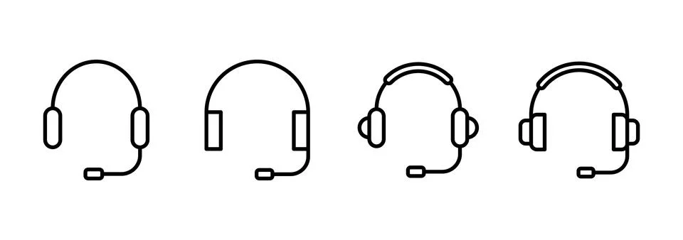 Headphone icon vector. Headvector sign and symbol Stock Illustration