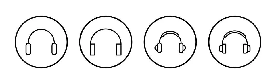 Headphone icon vector. Headvector sign and symbol Stock Illustration