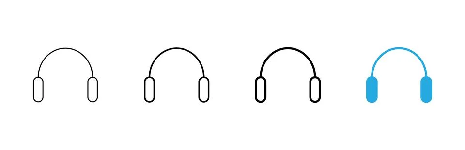 Headphone icon vector. Headvector sign and symbol Stock Illustration