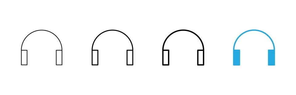 Headphone icon vector. Headvector sign and symbol Stock Illustration