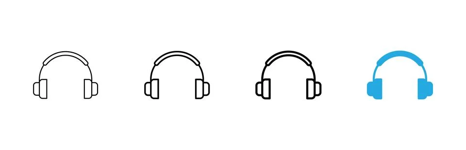 Headphone icon vector. Headvector sign and symbol Stock Illustration