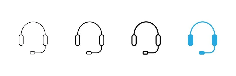 Headphone icon vector. Headvector sign and symbol Stock Illustration