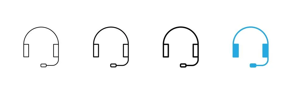 Headphone icon vector. Headvector sign and symbol Stock Illustration