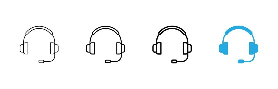 Headphone icon vector. Headvector sign and symbol Stock Illustration