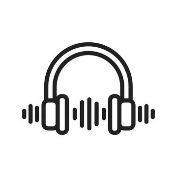 Headphone icon vector image. Illustrazione stock