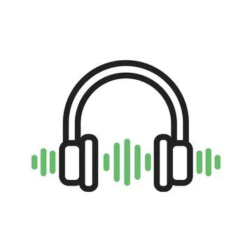 Headphone icon vector image. Stock Illustration