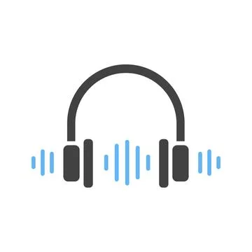 Headphone icon vector image. Stock Illustration