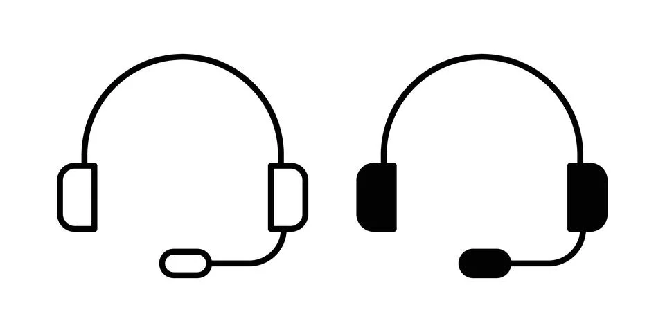 Headphone icon vector symbol graphics Stock Illustration
