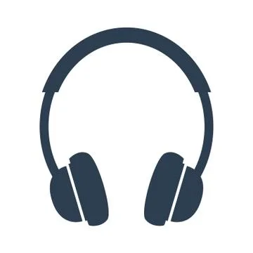 Headphone icon on white background Stock Illustration
