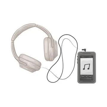 Headphone Illustration 스톡 일러스트