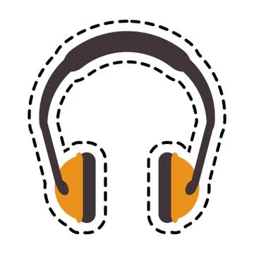 Headphone of industrial security design イラスト素材