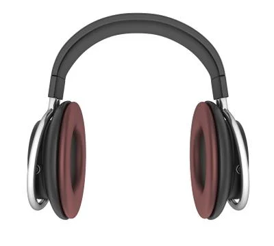Headphone isolated view front (done in 3d) 스톡 일러스트