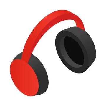 Headphone isometric 3d icon Stockillustratie
