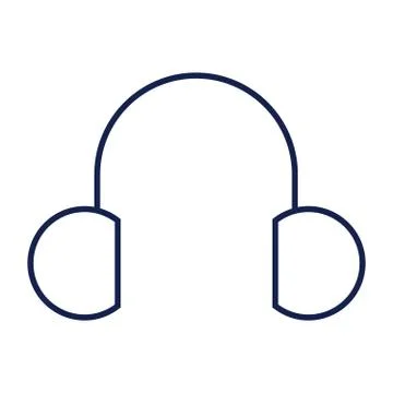 Headphone Line Icon Stock Illustration