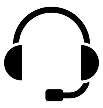 Headphone With Mic Illustrazione stock