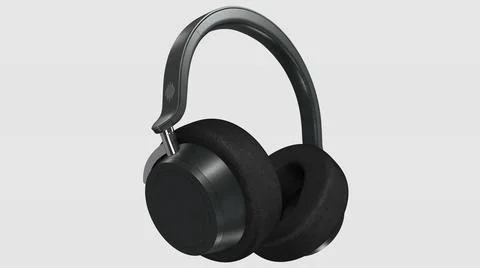 Headphone Model Perspective View 01 ( 3D illustration, 3D rendering ) Stock Illustration