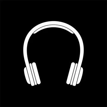Headphone or Headset Silhouette Stock Illustration