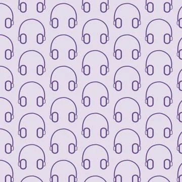 Headphone pattern background Illustrazione stock