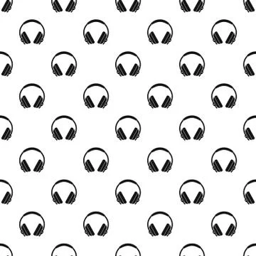 Headphone pattern vector Stockillustratie