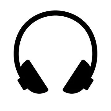 Headphone silhouette icon. Headset. Vector. Stock Illustration