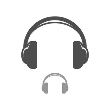 Headphone Simple Icon Design Stock Illustration