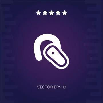 Headphone vector icon Stock Illustration