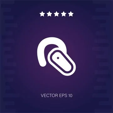 Headphone vector icon Stock Illustration