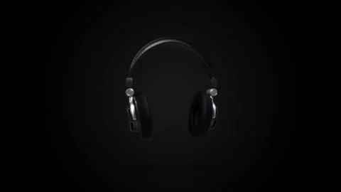 Headphone Vibrating with Floor Shadow Stock Footage 249604002