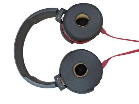 Headphone on the white background Stock Photos