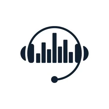 Headphones and sound waves Stock-Illustration