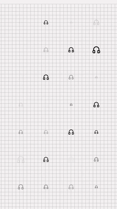 Headphones animation loop. Seamless pattern background. small headphones slowly Stock Footage 322512652