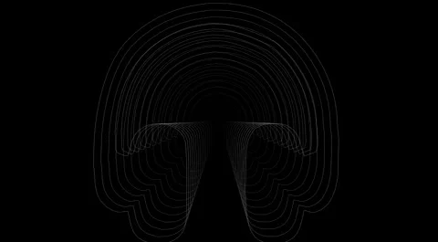 Headphones animation thin line Stock Footage 137831089
