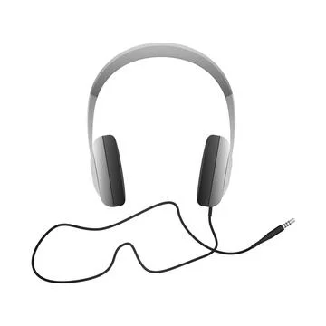 Headphones with audio cable Stock Illustration
