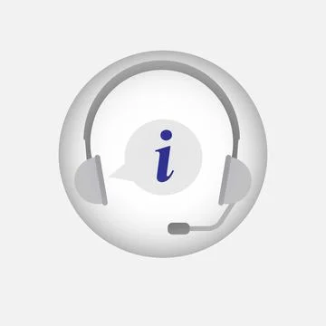 Headphones button Stock Illustration