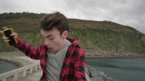 Headphones falling down from head to ground while dancing Stock-Footage 219849954