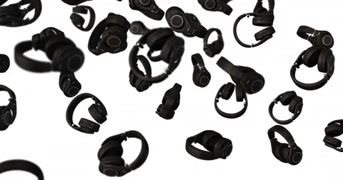 Headphones falling Stock Footage 82448691