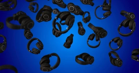 Headphones falling Video stock 82448968