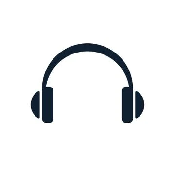 Headphones flat icon Stock Illustration