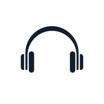 Headphones flat icon Stock Illustration