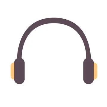 Headphones Flat Icon Vector Illustration Stock Illustration