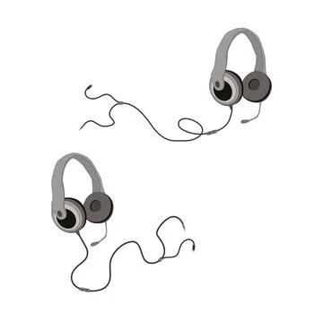 Headphones (Headset) With Wire Stock Illustration