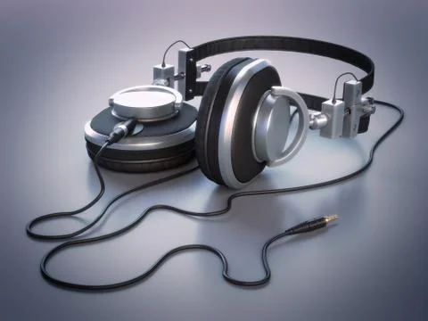 Headphones (high-res 3d render) Stock Illustration